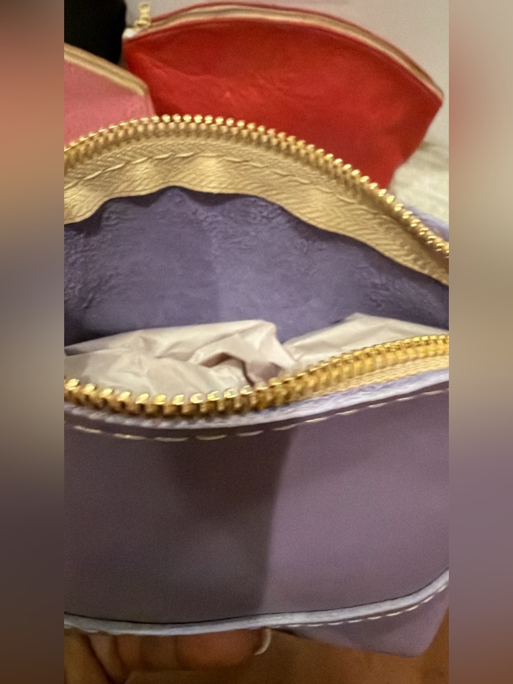 Purple Leather Wristlet Pouch - Portland Leather Goods - Picture 2 of 2